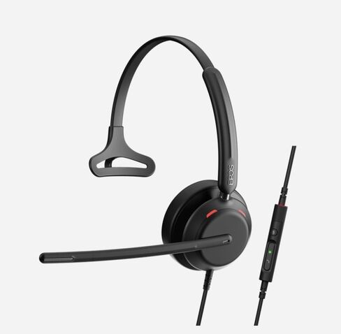 EPOS Mono Headset, USB-C - Mono - USB Type A, USB Type C - Wired - 20 Hz - 20 kHz - Over-the-head, On-ear - Monaural - Supra-aural - 5.90 ft Cable - MEMS Technology Microphone - Noise Canceling - Blac in Saudi Arabia