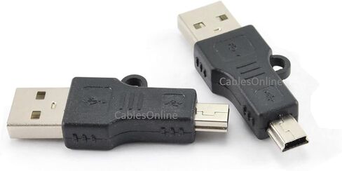 محول كابلات USB 2.0 A-Type Male إلى Mini-B ذكر 5-Pin عبر الإنترنت، (5 حزم) (AD-U10H-5) in Saudi Arabia