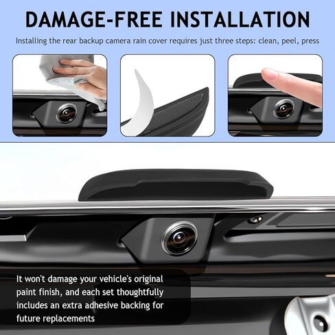 Car Rear View Camera Protection Cover,Wider Back Up Camera Rain Guard for Clarity of Image,Non-Destructive Backup Cameras Rain Shield as Car Modification Accessories in Saudi Arabia