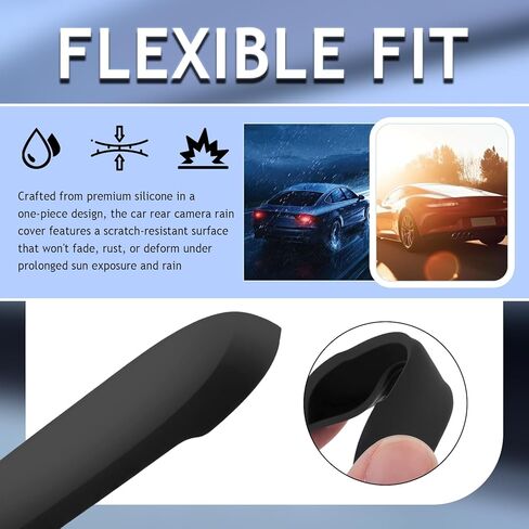Car Rear View Camera Protection Cover,Wider Back Up Camera Rain Guard for Clarity of Image,Non-Destructive Backup Cameras Rain Shield as Car Modification Accessories in Saudi Arabia