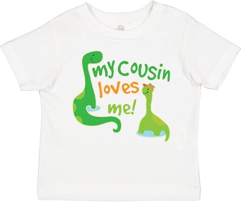 inktastic My Cousin Loves Me Dinosaur Toddler T-Shirt in Saudi Arabia