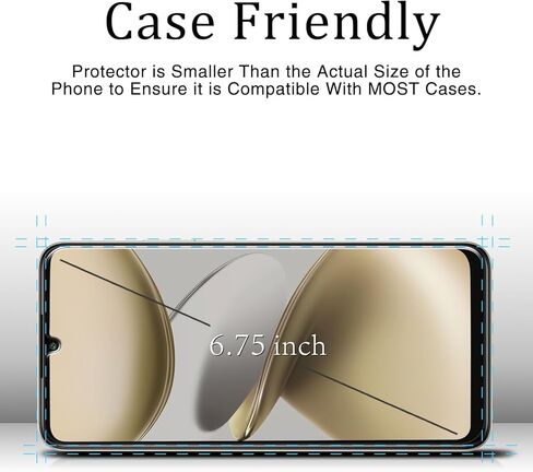 KAREEN 2 Pack Screen Protector for Cricket Outlast 5G (2024) / AT&T Motivate Pro 5G Tempered Glass Film, 9H Hardness, Anti Scratch, Bubble Free, Case Friendly, Easy to Install in Saudi Arabia