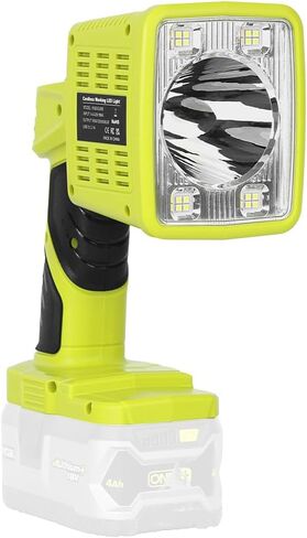 مصباح يدوي 1600LM لبطارية Ryobi ONE+ 18V Li-ion Ni-Cad Ni-Mh، مصباح يدوي محمول محمول لمشروع التخييم وورش عمل المرآب وإصلاح السيارات والطوارئ وموقع العمل (البطارية غير متضمنة) in Kuwait