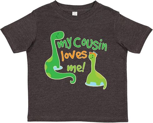 inktastic My Cousin Loves Me Dinosaur Toddler T-Shirt in Saudi Arabia