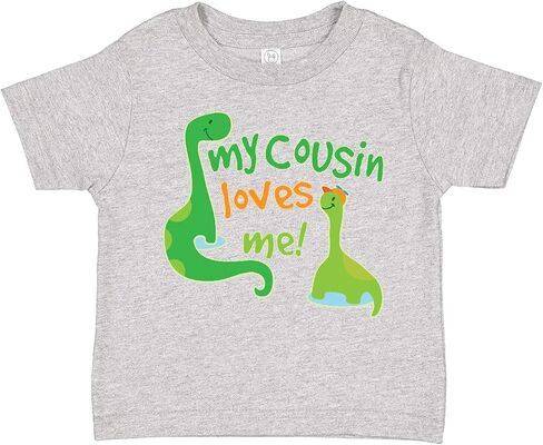 inktastic My Cousin Loves Me Dinosaur Toddler T-Shirt in Saudi Arabia
