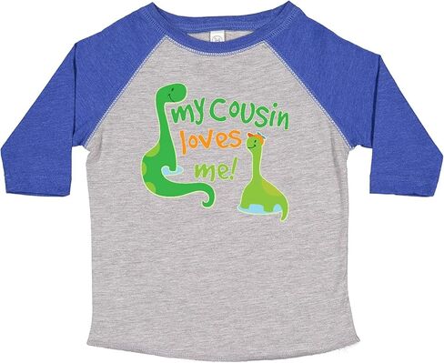 inktastic My Cousin Loves Me Dinosaur Toddler T-Shirt in Saudi Arabia