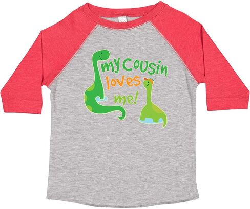 inktastic My Cousin Loves Me Dinosaur Toddler T-Shirt in Saudi Arabia