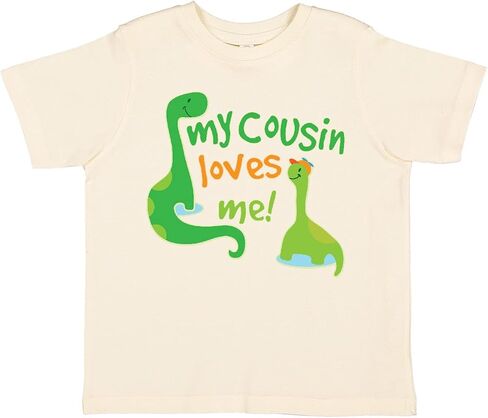 inktastic My Cousin Loves Me Dinosaur Toddler T-Shirt in Saudi Arabia