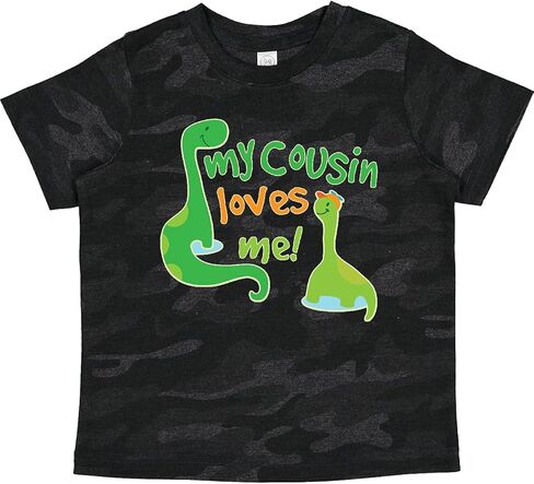 inktastic My Cousin Loves Me Dinosaur Toddler T-Shirt in Saudi Arabia