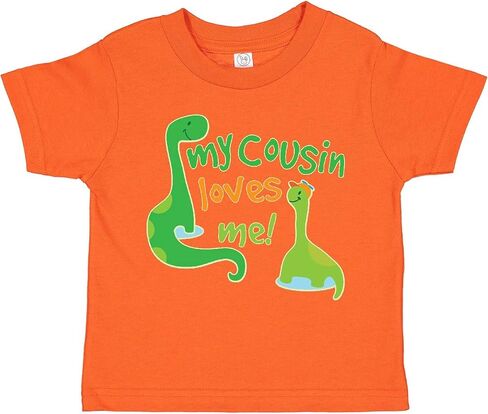 inktastic My Cousin Loves Me Dinosaur Toddler T-Shirt in Saudi Arabia