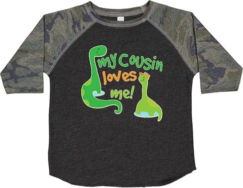 inktastic My Cousin Loves Me Dinosaur Toddler T-Shirt in Saudi Arabia