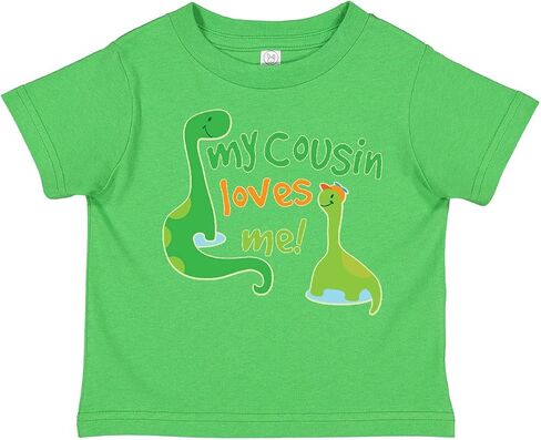 inktastic My Cousin Loves Me Dinosaur Toddler T-Shirt in Saudi Arabia