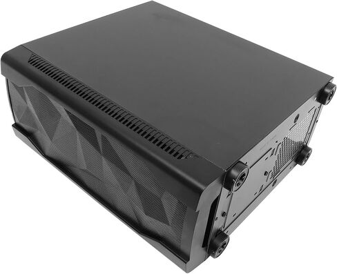 ATX Computer Case Gaming Chassis with Full Side Tempered Glass Panel, Water Cooling Support, Black Desktop Tower for PC Enthusiasts and Gamers in Saudi Arabia