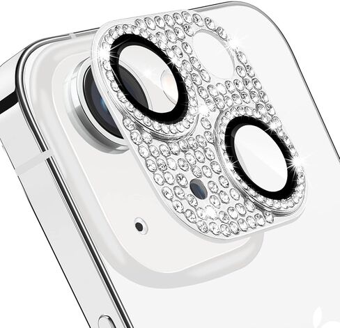 واقي عدسة الكاميرا لهاتف iPhone 14 Pro وiPhone 14 Pro Max، غطاء كاميرا من الزجاج المقوى ثلاثي الأبعاد من حجر الراين اللامع 9H مضاد للخدش ومقاوم للصدمات، غطاء حماية كامل in Kuwait
