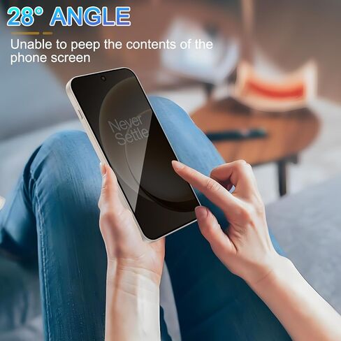 2 Pack Privacy Screen Protector for Oneplus 15 [Anti-Spy Tempered Glass][Fingerprint Unlock Support], Ultra HD, Anti-Scratch, Bubble-Free, Easy Install 9H Protective Glass for Oneplus 15 in Saudi Arabia