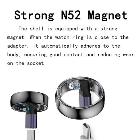 Smart Ring Charger Adapter Cable,Compatible with R02 R03 R06 R08 R09 R10 R11 R11M SR11M R12 BJ02 SRC01 SRC10 1 Pin Port NOT for Oura Rings, NOT for Samsung Ring in Saudi Arabia