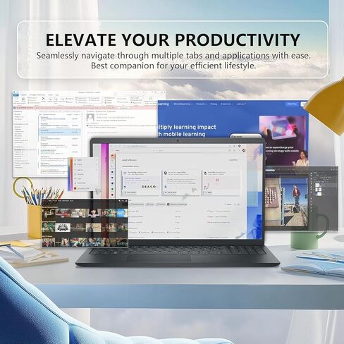 شاشة لاب توب Dell inspiron 15 تعمل باللمس - i7-1355U - شاشة 15.6 بوصة FHD تعمل باللمس - ذاكرة وصول عشوائي 32 جيجابايت - SSD سعة 1 تيرابايت - كمبيوتر محمول للأعمال للطلاب الجامعيين Windows 11 - Office 365 - تحرير صور الكمبيوتر - 3.6 رطل خفيف in Saudi Arabia