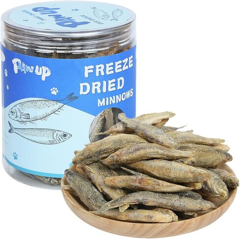 PAWUP Freeze Dried Minnows Dogs Treats – 100% Raw Single-Ingredient Pet Fish Snacks – Rich in Omega-3, Grain-Free – Healthy Training Rewards & Meal Toppers, 2.8 oz in Saudi Arabia