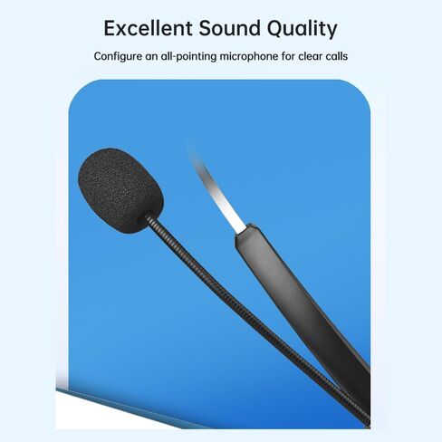 plplaaoo 3.5mm Wired Computer Headset with Microphone Dual Ear Headphones Universal Office Call Center Headphone Suitable for Telephone Operator Computer PC Laptop Gaming Chatting Network in Saudi Arabia