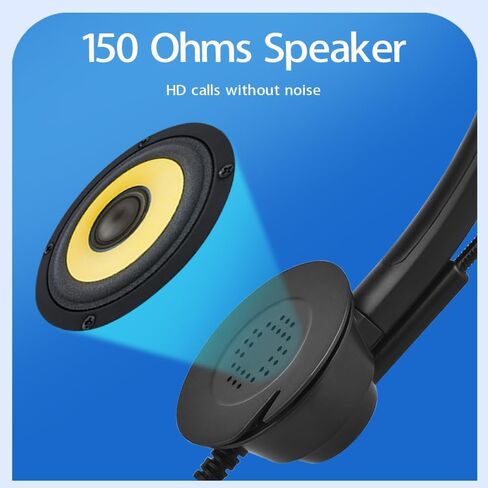 plplaaoo USB Wired Computer Headset with Microphone Universal Office Call Center Headphone Support Volume Control Mute Cancelling Suitable for Telephone Operator Computer PC Laptop Gaming in Saudi Arabia