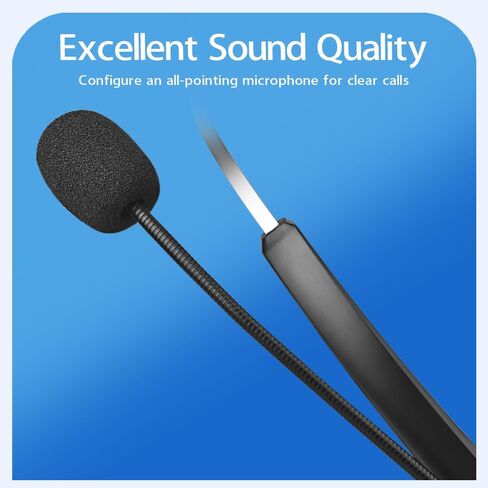 plplaaoo USB Wired Computer Headset with Microphone Universal Office Call Center Headphone Support Volume Control Mute Cancelling Suitable for Telephone Operator Computer PC Laptop Gaming in Saudi Arabia