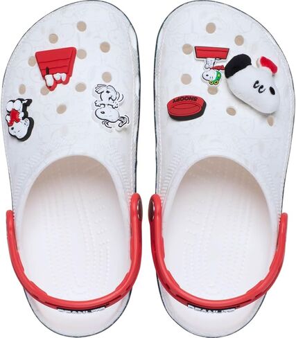 Crocs Unisex Classic Peanuts Snoopy Clogs, White/Multi, 8 US Men in Saudi Arabia