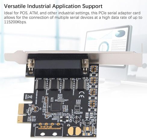 بطاقة محول تسلسلي aqxreight PCIE 1X DB25 إلى 4 منافذ DB9 R232 PCI Express بطاقة تسلسلية مع شريحة ASIX AX99100 لـ 7 8 10 11 للاتصالات المتعددة الأخرى in Kuwait