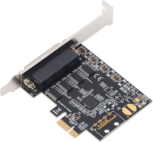 بطاقة محول تسلسلي aqxreight PCIE 1X DB25 إلى 4 منافذ DB9 R232 PCI Express بطاقة تسلسلية مع شريحة ASIX AX99100 لـ 7 8 10 11 للاتصالات المتعددة الأخرى in Kuwait