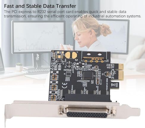 بطاقة محول تسلسلي aqxreight PCIE 1X DB25 إلى 4 منافذ DB9 R232 PCI Express بطاقة تسلسلية مع شريحة ASIX AX99100 لـ 7 8 10 11 للاتصالات المتعددة الأخرى in Kuwait