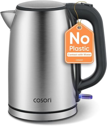 COSORI Electric Kettle, Stainless Steel Tea Kettle, Plastic-free Inner Lid, Filter and Spout, Easy to Clean, Automatic Shut Off & Boil-Dry Protection, Hot Water Boiler & Heater, 1.7L, 1500W in Saudi Arabia