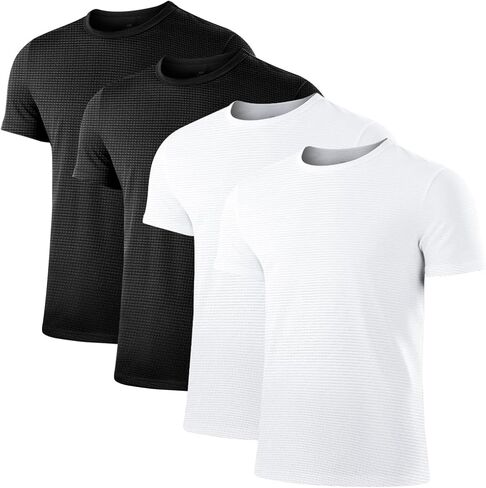 Arjen Kroos Men's Quick Dry Fit Running T-Shirts 4 Pack Activewear Gym Shirts Breathable Workout Undershirts in Saudi Arabia