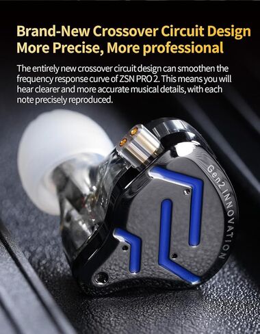 KZ ZSN Pro 2 in-Ear Monitors Headphones Metal Earbuds 1BA+1DD Hybrid Technology HiFi Bass Clear Sound IEMs Noise Cancellation Earphones Wired for Musicians Singer Audiophile (with Microphone, Gold) in Saudi Arabia