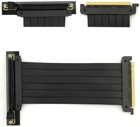 بطاقة الرسومات وحدة معالجة الرسومات GPU عمودية كاملة السرعة PCI-E 4.0 x16 كابل Riser عالي السرعة Gen4 مرن موسع كابل تمديد منفذ محول 90 درجة (200 مم) in Kuwait