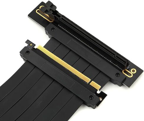 بطاقة الرسومات وحدة معالجة الرسومات GPU عمودية كاملة السرعة PCI-E 4.0 x16 كابل Riser عالي السرعة Gen4 مرن موسع كابل تمديد منفذ محول 90 درجة (200 مم) in Kuwait