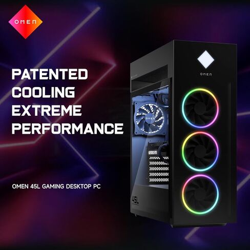 كمبيوتر مكتبي للألعاب HP Omen 45L RTX 5080، Intel Ultra 9 285K، NVIDIA RTX 5080، ذاكرة الوصول العشوائي DDR5 سعة 64 جيجابايت، 4 تيرابايت SSD + 4 تيرابايت HDD، RGB Light Studio، DP، RJ-45، حزمة مع لوحة مفاتيح الألعاب Thunderobot KG3089R in Kuwait