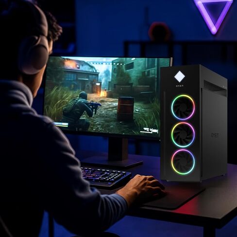 كمبيوتر مكتبي للألعاب HP Omen 45L RTX 5080، Intel Ultra 9 285K، NVIDIA RTX 5080، ذاكرة الوصول العشوائي DDR5 سعة 64 جيجابايت، 4 تيرابايت SSD + 4 تيرابايت HDD، RGB Light Studio، DP، RJ-45، حزمة مع لوحة مفاتيح الألعاب Thunderobot KG3089R in Kuwait