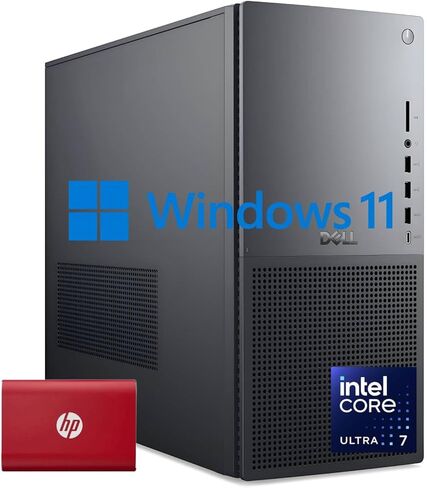 كمبيوتر مكتبي للأعمال Dell EBT1250 Tower Plus - Intel Ultra 7-265K، (20 نواة، 20 خيط)، ذاكرة الوصول العشوائي DDR5 سعة 16 جيجابايت، 1 تيرابايت PCIe SSD + 2 تيرابايت HDD و512 جيجابايت SSD محمول، دعم شاشة 4K، قارئ بطاقة SD، ويندوز 11 in Kuwait