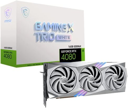 بطاقة رسومات msi Gaming GeForce RTX 4080 16GB GDRR6X 384-Bit HDMI/DP Nvlink Tri-Frozr 3 Ada Lovelace Architecture (RTX 4080 16GB Gaming X Trio White) in Kuwait