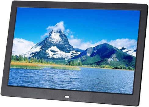 إطارات صور رقمية مقاس 13 بوصة، زاوية عرض كاملة، شاشة IPS بدقة 1920 × 1080، تشغيل الصور/الفيديو/الموسيقى، مع ديكور للتحكم عن بعد (لون أسود) in Kuwait