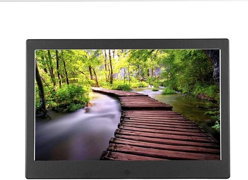 إطار صور رقمي 13 بوصة معدني مع واجهة Hdmi 1280 * 800 دقة عالية كاملة شاشة LCD ملونة عالية الدقة مشغل Mp3 / Mp4 هدايا فضي in Kuwait
