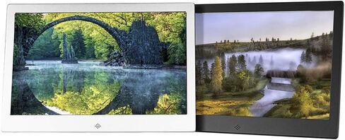 إطار صور رقمي 13 بوصة معدني مع واجهة Hdmi 1280 * 800 دقة عالية كاملة شاشة LCD ملونة عالية الدقة مشغل Mp3 / Mp4 هدايا فضي in Kuwait