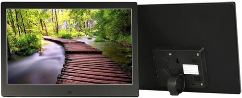 إطار صور رقمي 13 بوصة معدني مع واجهة Hdmi 1280 * 800 دقة عالية كاملة شاشة LCD ملونة عالية الدقة مشغل Mp3 / Mp4 هدايا فضي in Kuwait