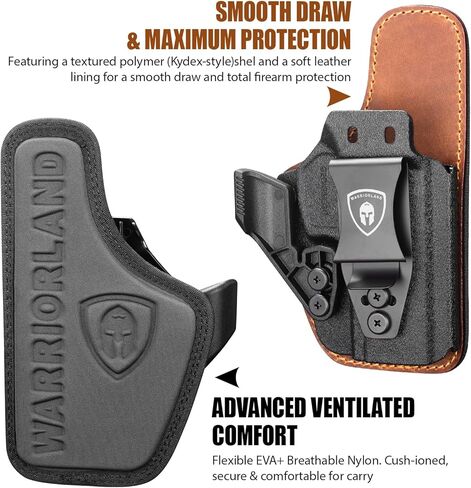 حافظة هجينة من WARRIORLAND IWB، تناسب Taurus G2C / G3C / G3 / G2s / G3X & XL / PT111 G2 / PT140 G2 - جاهزة للبصريات، حافظة حمل مخفية، Adj. الارتفاع وغير قادر على الاحتفاظ | الراحة المطلقة | اليد اليمنى in Kuwait
