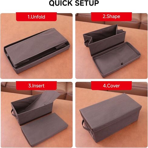 DVD Storage Box 4 Pack – Brown Sturdy Media Organizer with Lids, Holds 25 Standard DVD Cases Each, Stackable Storage Bin for DVDs, CDs, Video Games, and Discs in Saudi Arabia