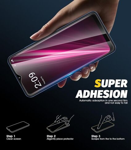 (4 Pack) Orzero Tempered Glass Screen Protector Compatible for T-Mobile REVVL 6x 5G/REVVL 6 5G 6.52 inch Protector De Pantalla High Definition Bubble Free Anti-Scratch (Not for 6x Pro/6 Pro 6.82 inch) in Saudi Arabia