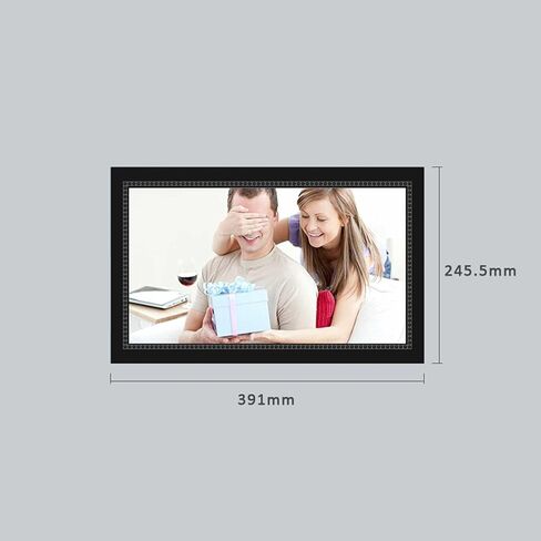 Smart Digital Picture Frame 15.6 Inch, Share Video Clips and Photos Instantly Via E-Mail Or App, Black in Saudi Arabia