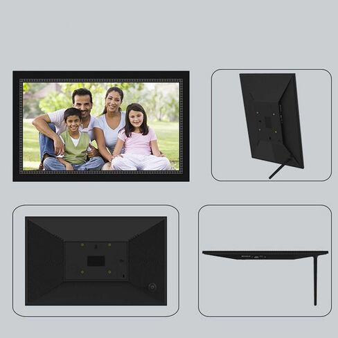 Smart Digital Picture Frame 15.6 Inch, Share Video Clips and Photos Instantly Via E-Mail Or App, Black in Saudi Arabia