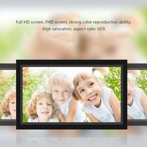 Smart Digital Picture Frame 15.6 Inch, Share Video Clips and Photos Instantly Via E-Mail Or App, Black in Saudi Arabia