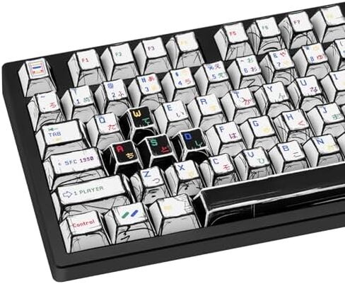 أغطية مفاتيح مانغا اليابانية البيضاء أغطية مفاتيح مخصصة بلون الكرز، أغطية مفاتيح مخصصة مكونة من 130 مفتاحًا، مجموعة أغطية مفاتيح للوحة المفاتيح الميكانيكية 60% 65% 75% 100% Cherry MX in Kuwait