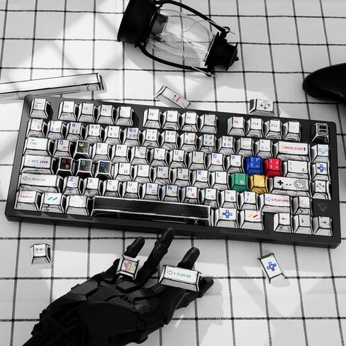 أغطية مفاتيح مانغا اليابانية البيضاء أغطية مفاتيح مخصصة بلون الكرز، أغطية مفاتيح مخصصة مكونة من 130 مفتاحًا، مجموعة أغطية مفاتيح للوحة المفاتيح الميكانيكية 60% 65% 75% 100% Cherry MX in Kuwait